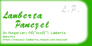 lamberta panczel business card
